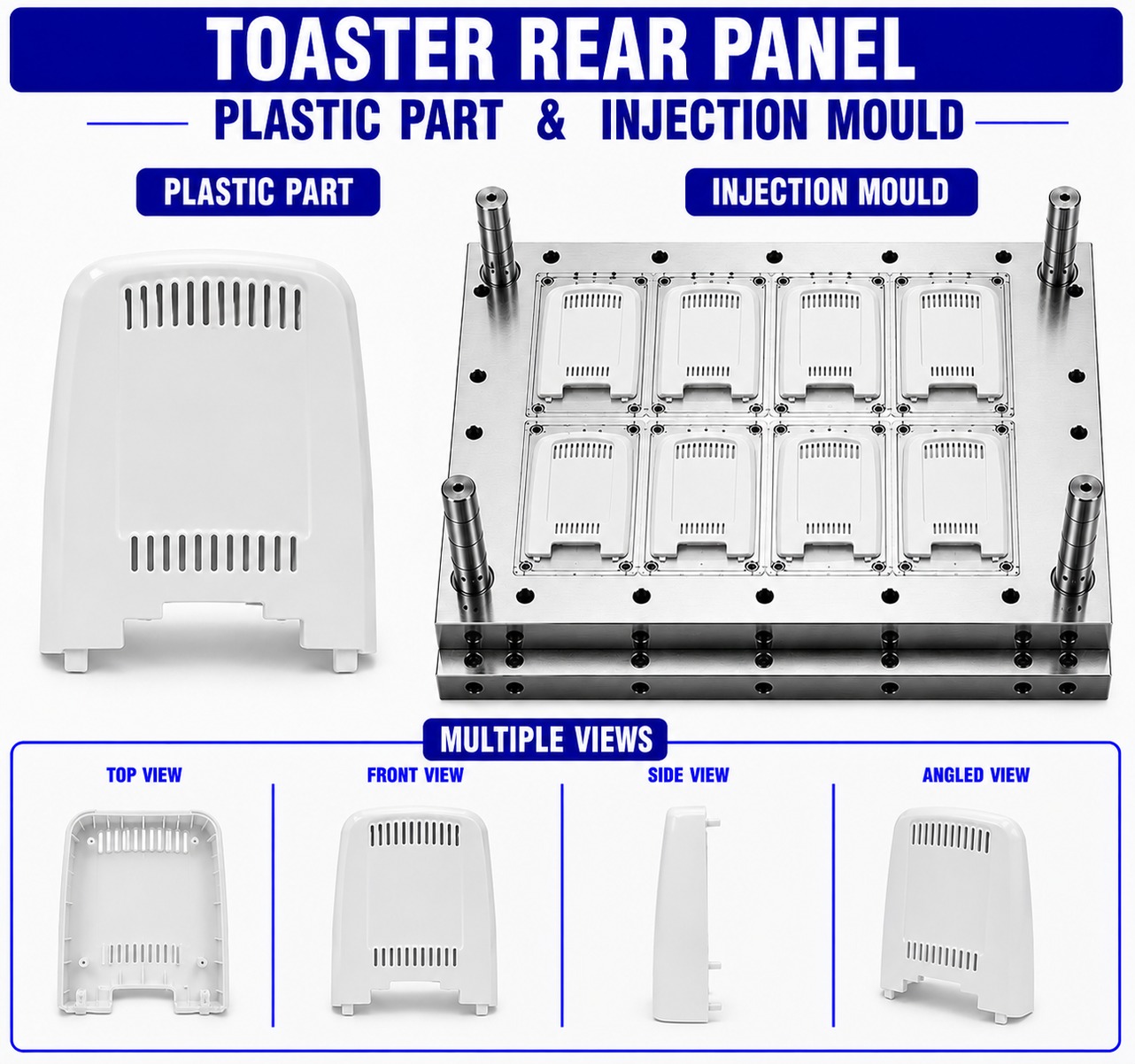 Toaster Plastic Rear Panel Mould and Moulding Services